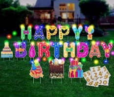 happy birthday yard sign